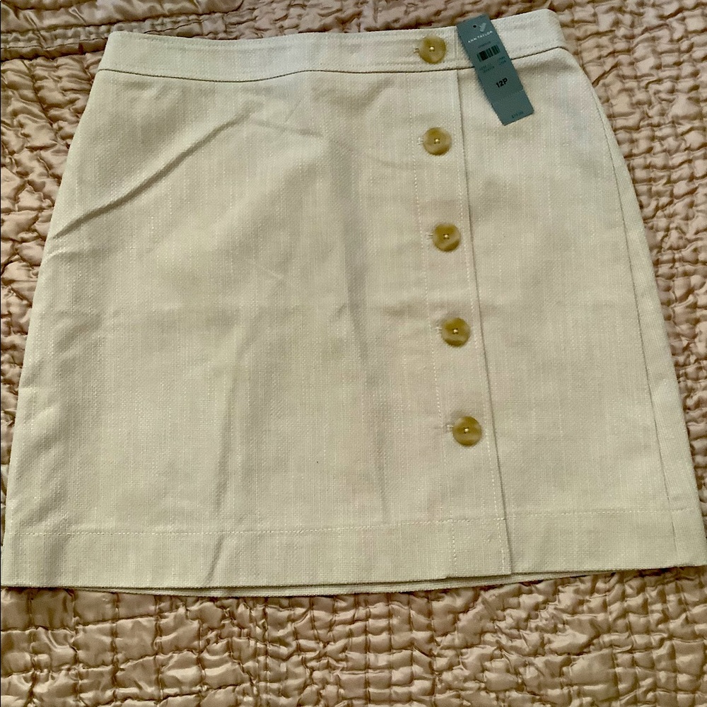 Ann Taylor Beige lined skirt sz 12P